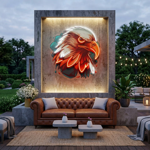 Eagle Head LED Neon Sign Light Pop Art