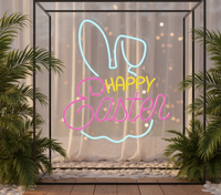 Happy Easter Led Neon Sign Home Party Decor Sign