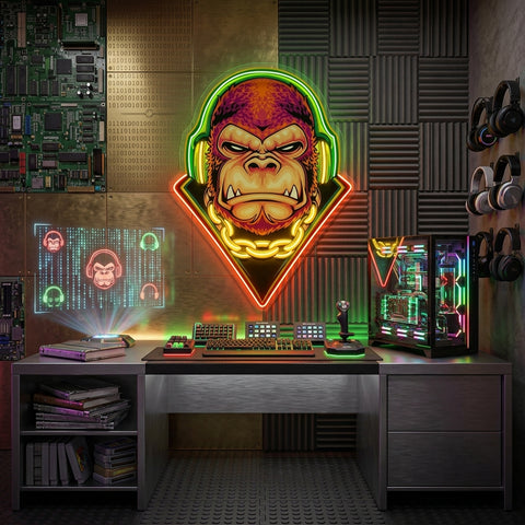 Electro Gorilla LED Neon Sign Light Pop Art