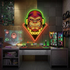 Electro Gorilla LED Neon Sign Light Pop Art