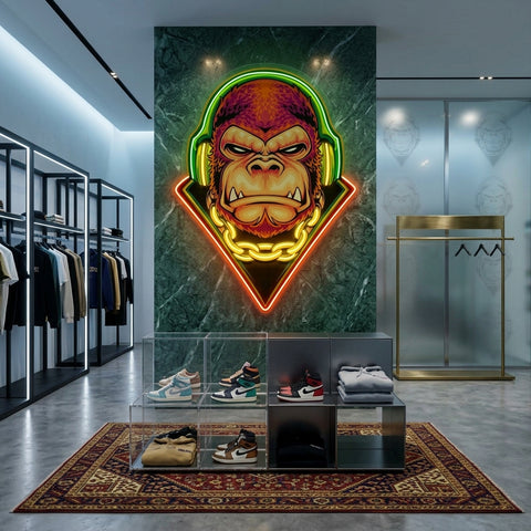 Electro Gorilla LED Neon Sign Light Pop Art