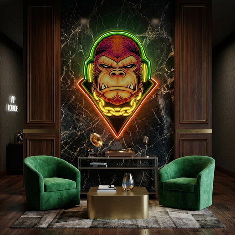 Electro Gorilla LED Neon Sign Light Pop Art
