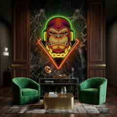 Electro Gorilla LED Neon Sign Light Pop Art
