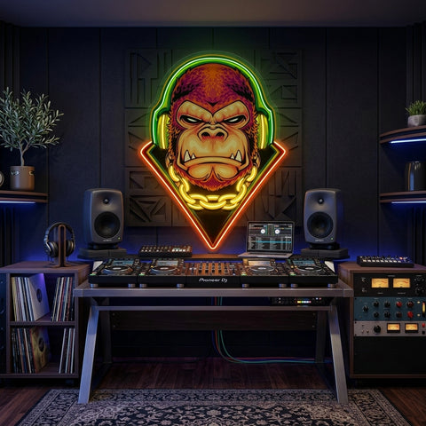 Electro Gorilla LED Neon Sign Light Pop Art