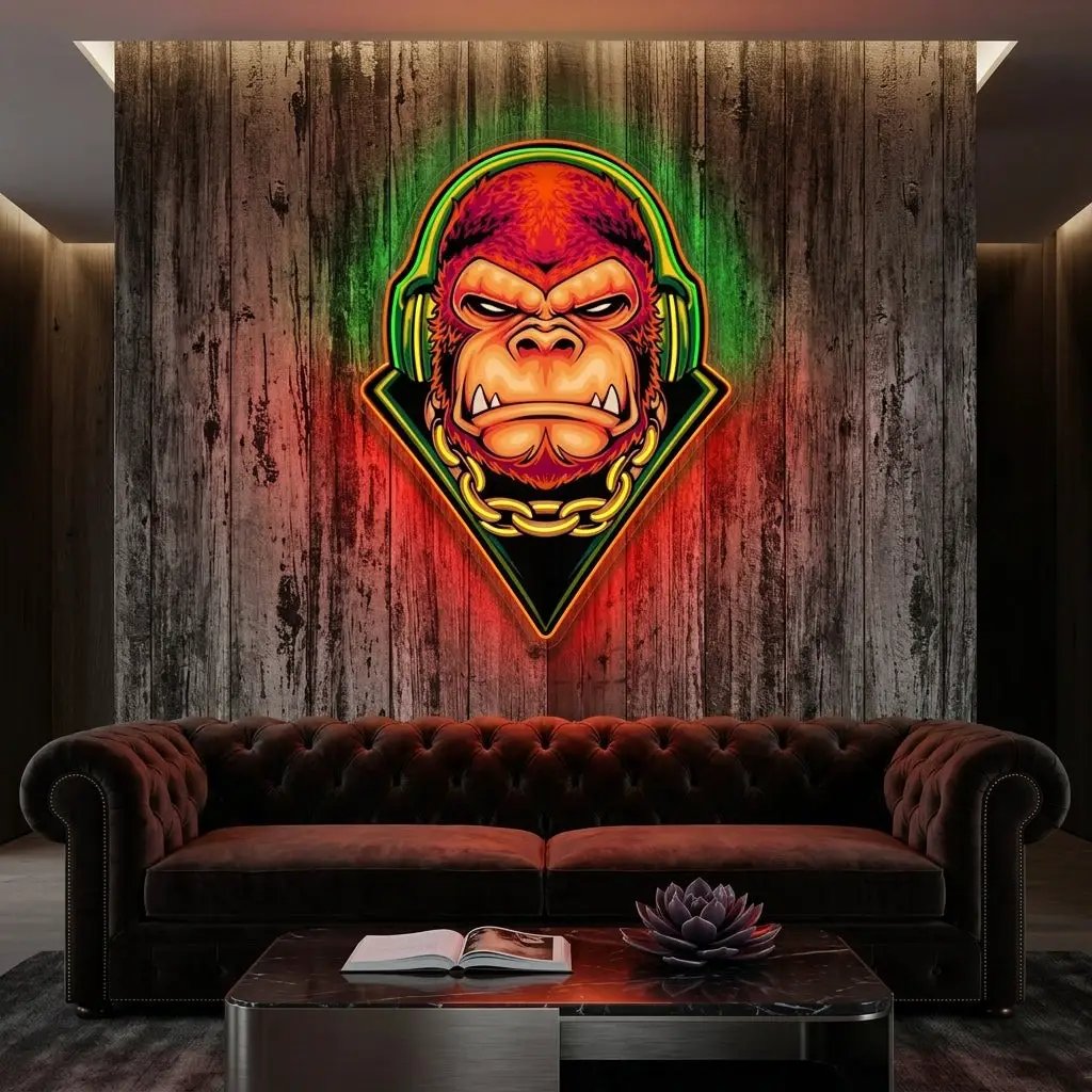 Electro Gorilla LED Neon Sign Light Pop Art