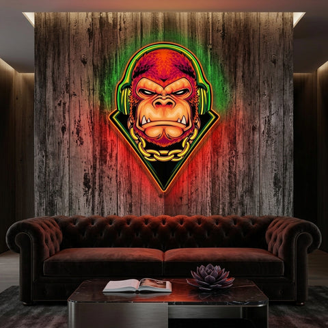 Electro Gorilla LED Neon Sign Light Pop Art