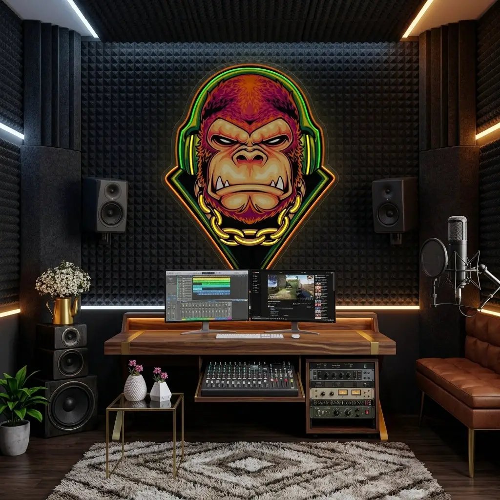Electro Gorilla LED Neon Sign Light Pop Art