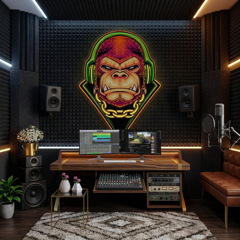 Electro Gorilla LED Neon Sign Light Pop Art