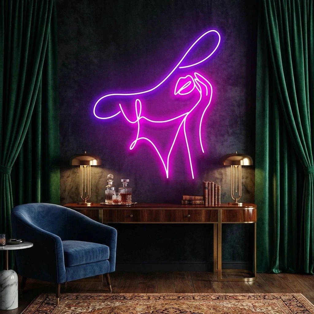 Elegant Lady Led Neon Sign Light