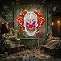 Evil Clown Skull LED Neon Sign Light Pop Art
