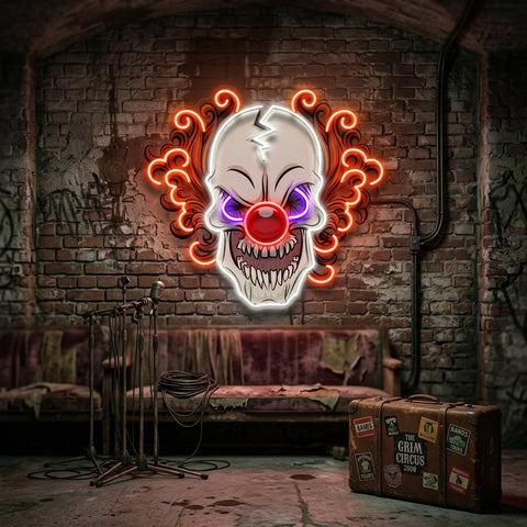 Evil Clown Skull LED Neon Sign Light Pop Art