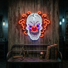 Evil Clown Skull LED Neon Sign Light Pop Art