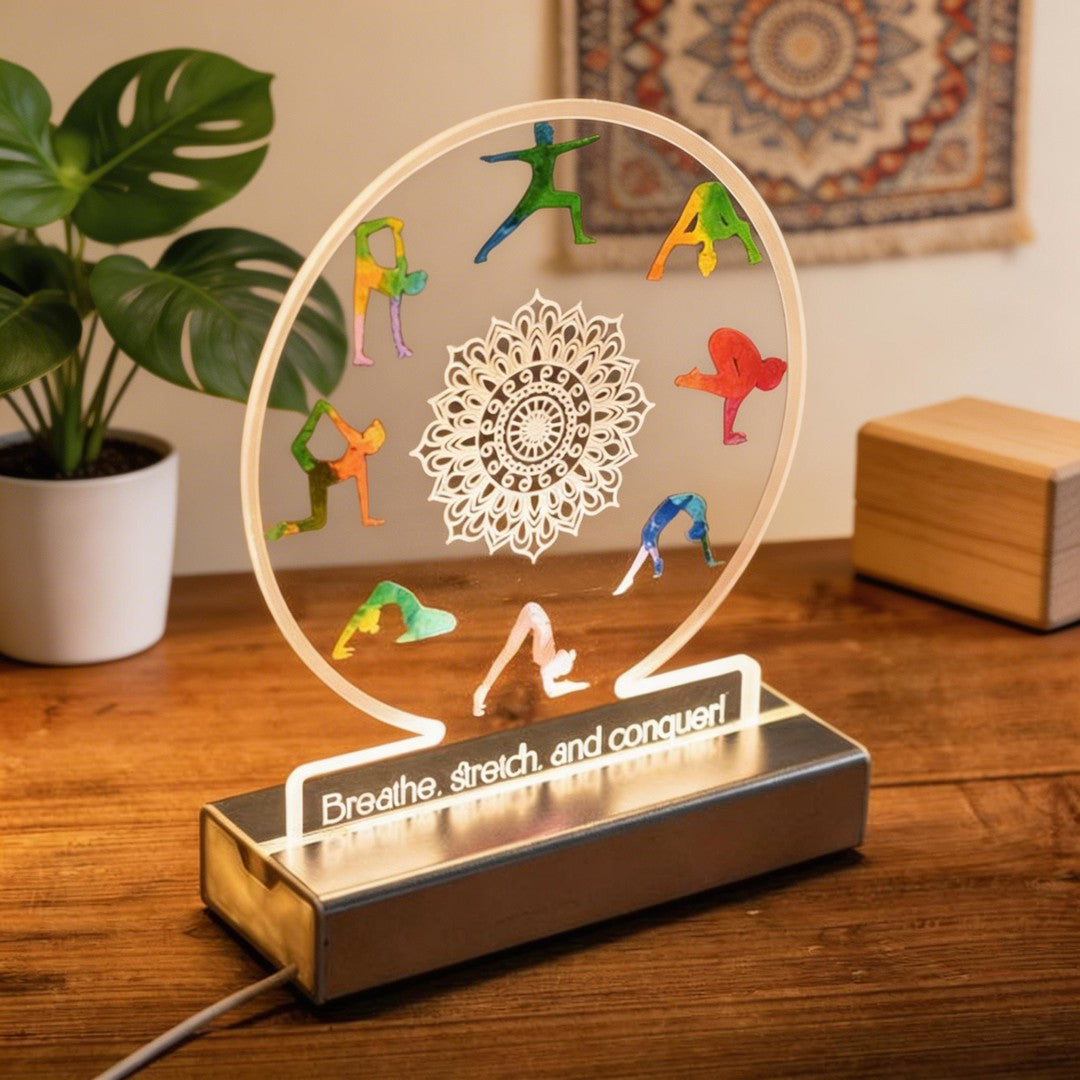 Mandala Relaxing Yoga decor Personalized Night Light SGTN028