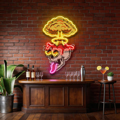 Exploded Skull LED Neon Sign Light Pop Art