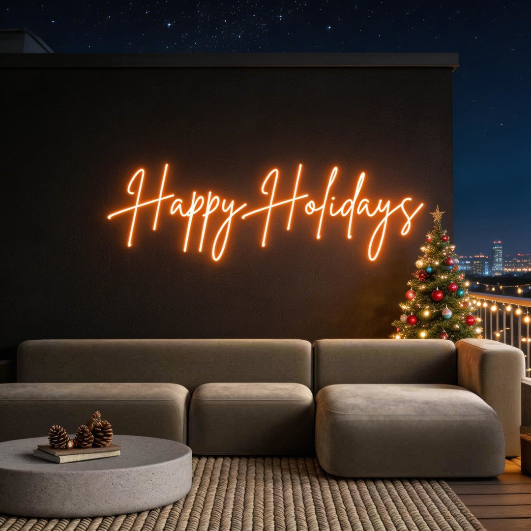 Custom Neon: Happy Holidays