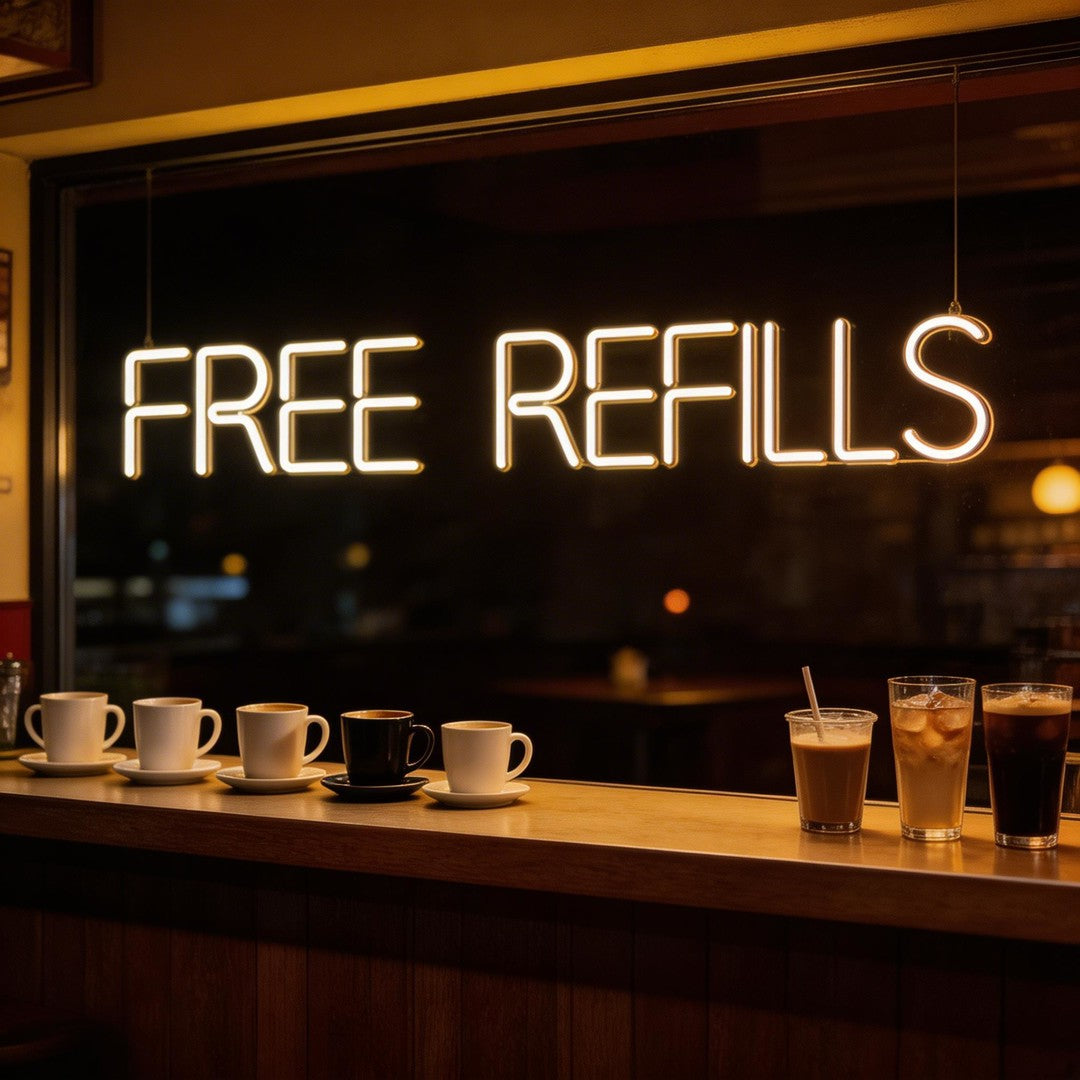 Custom Neon: Free Refills