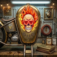 Fire Skull LED Neon Sign Light Pop Art