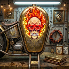 Fire Skull LED Neon Sign Light Pop Art