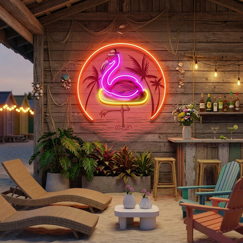 Flaming Summer LED Neon Sign Light Pop Art