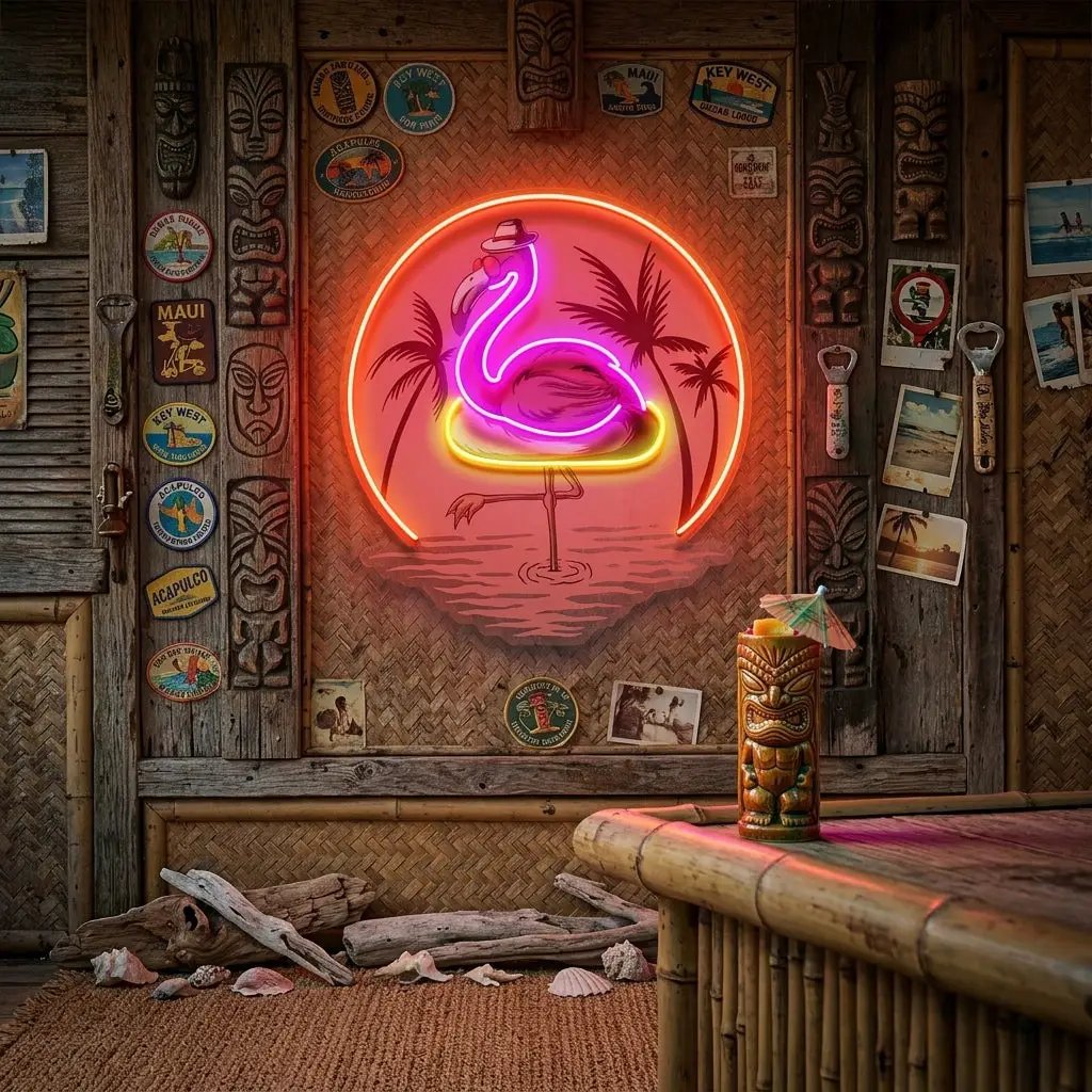 Flaming Summer LED Neon Sign Light Pop Art