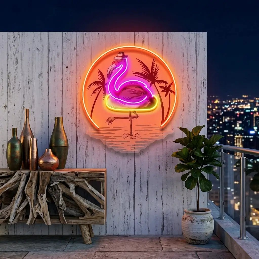 Flaming Summer LED Neon Sign Light Pop Art