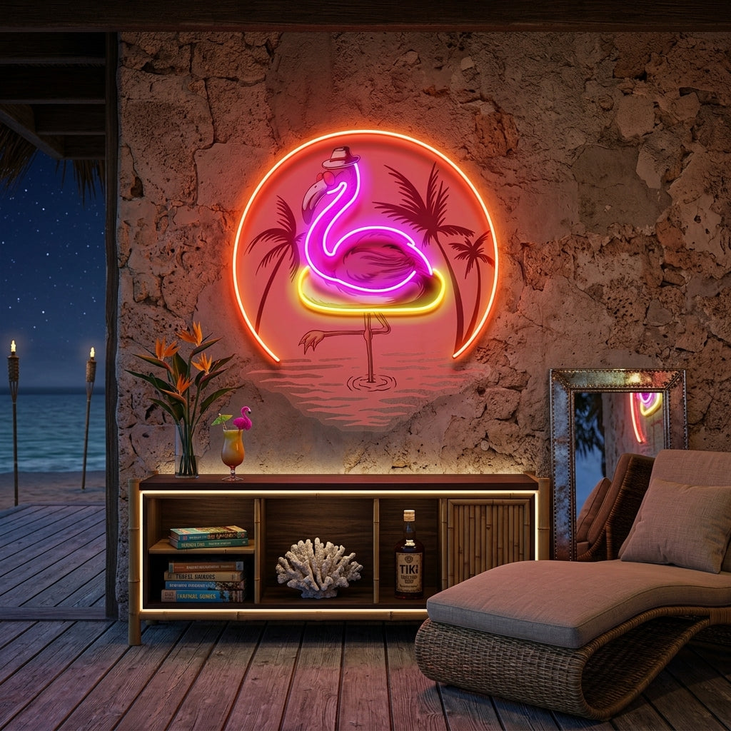Flaming Summer LED Neon Sign Light Pop Art