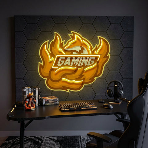Fox Seven Tails Esport LED Neon Sign Light Pop Art