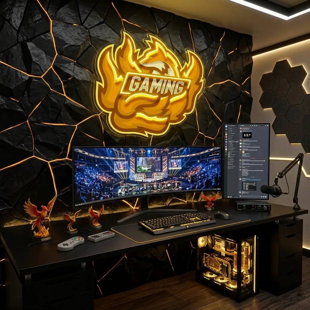 Fox Seven Tails Esport LED Neon Sign Light Pop Art