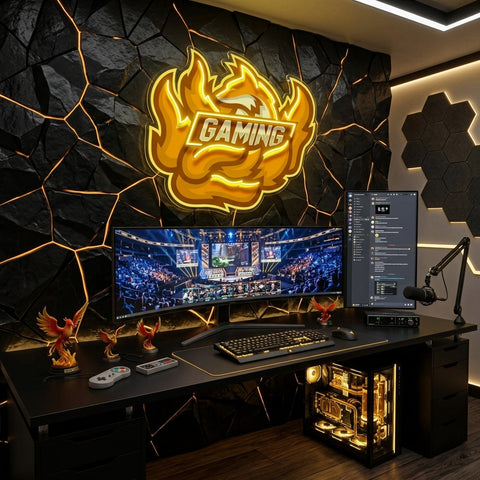 Fox Seven Tails Esport LED Neon Sign Light Pop Art