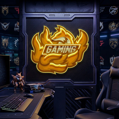 Fox Seven Tails Esport LED Neon Sign Light Pop Art