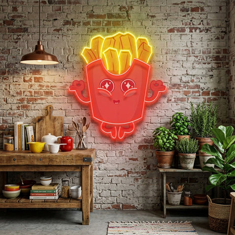 French Fries LED Neon Sign Light Pop Art