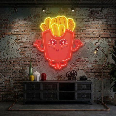French Fries LED Neon Sign Light Pop Art