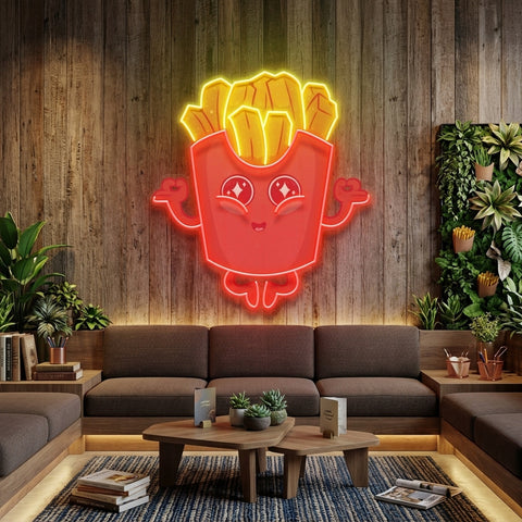 French Fries LED Neon Sign Light Pop Art