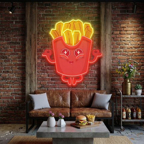 French Fries LED Neon Sign Light Pop Art