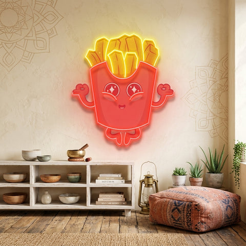French Fries LED Neon Sign Light Pop Art