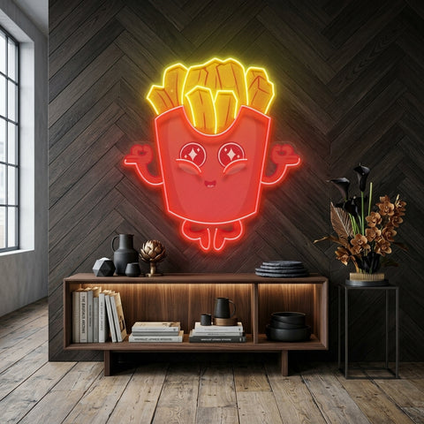 French Fries LED Neon Sign Light Pop Art