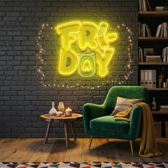 Friday Artwork Led Neon Sign Light