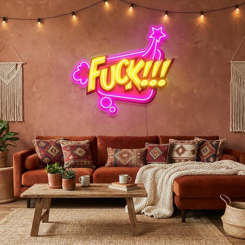 Fuck!!! Artwork Led Neon Sign Light
