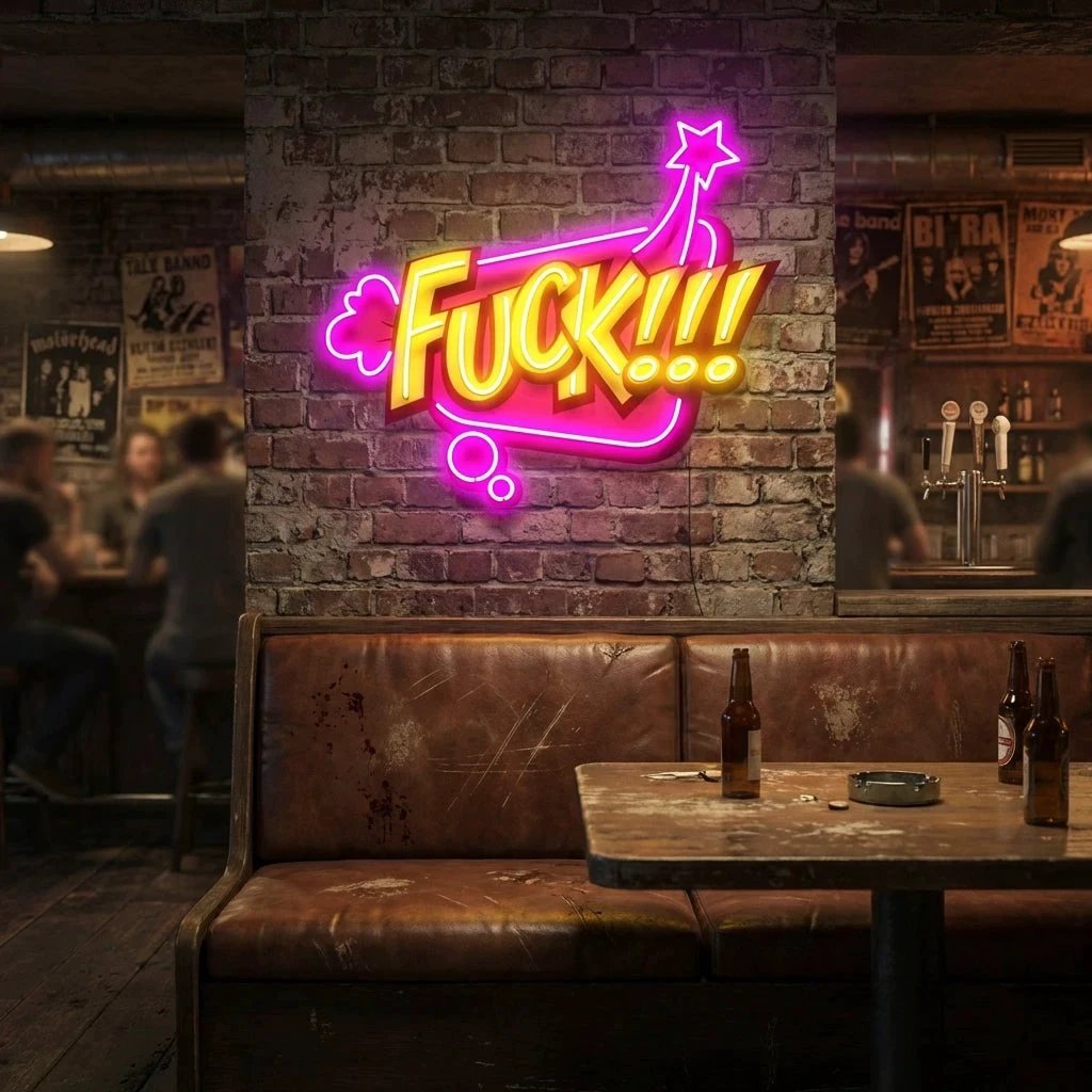 Fuck!!! Artwork Led Neon Sign Light