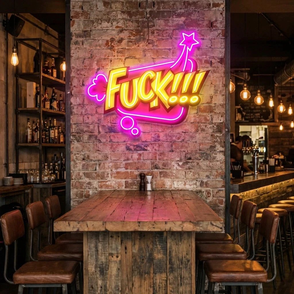 Fuck!!! Artwork Led Neon Sign Light