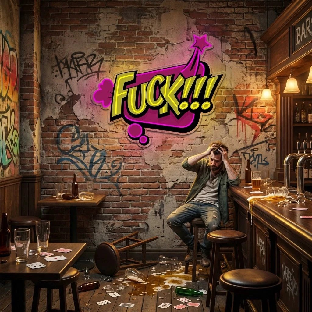 Fuck!!! Artwork Led Neon Sign Light