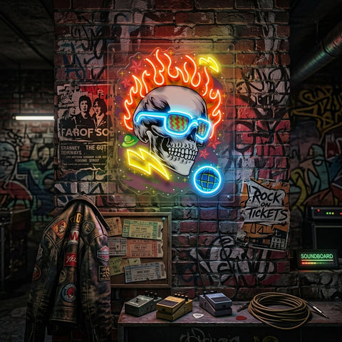 Galaxy Skull LED Neon Sign Light Pop Art