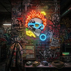 Galaxy Skull LED Neon Sign Light Pop Art