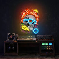 Galaxy Skull LED Neon Sign Light Pop Art