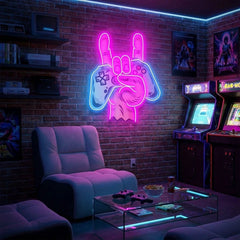 Game Hand Sign Artwork Led Neon Sign Light