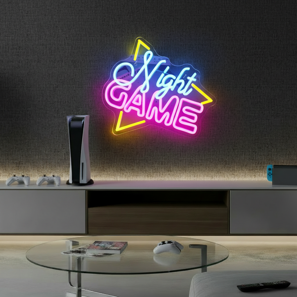 Game Night Neon Sign - VN03 - Customneonstudio