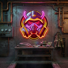 Gas Mask Esport LED Neon Sign Light Pop Art
