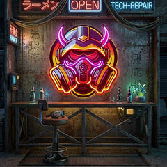 Gas Mask Esport LED Neon Sign Light Pop Art