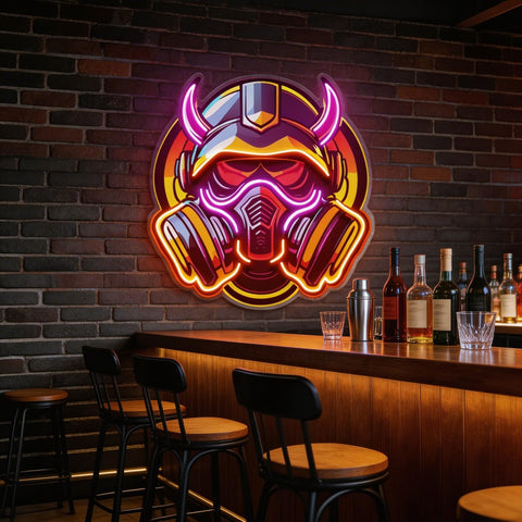 Gas Mask Esport LED Neon Sign Light Pop Art