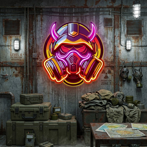 Gas Mask Esport LED Neon Sign Light Pop Art